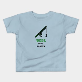 Reel Cool Person Fishing T-Shirt Kids T-Shirt